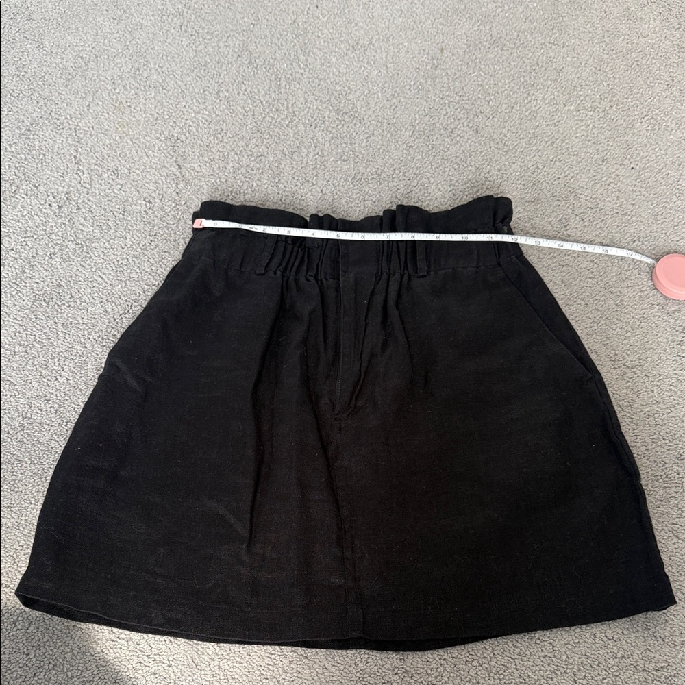 Reformation Black Mini Skirt with Elastic Waist